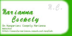 marianna csepely business card